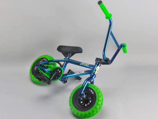 Rocker 3 Joker Fuel Blue Green Custom Upgrades Mini BMX Bike Rare Latest Model 