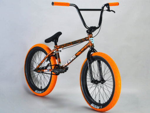 black and orange bmx bike